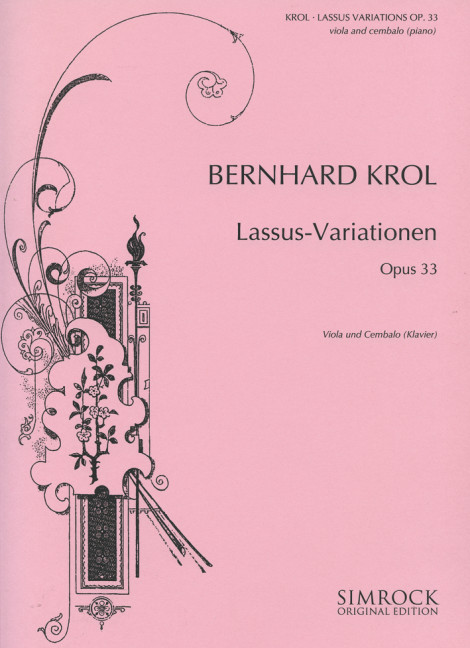 Lassus Variations op. 33, for viola and harpsichord (piano)