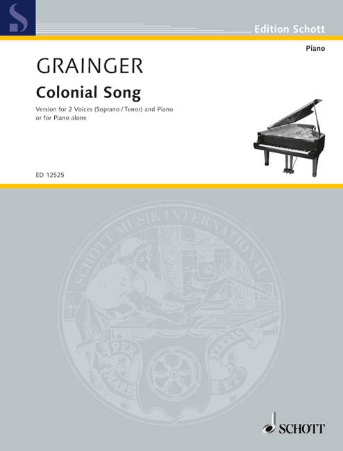 Colonial Song, version for two voices and piano or piano alone, for soprano, tenor and piano or piano alone, Score
