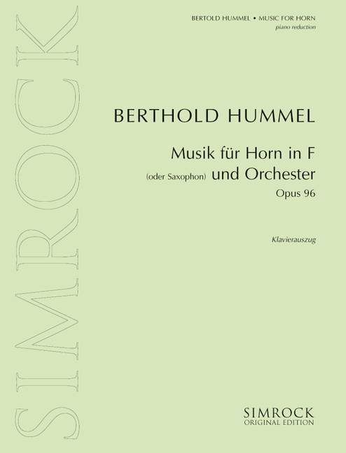 Musik für Horn und Orchester op. 96a, for horn and orchestra, Piano reduction