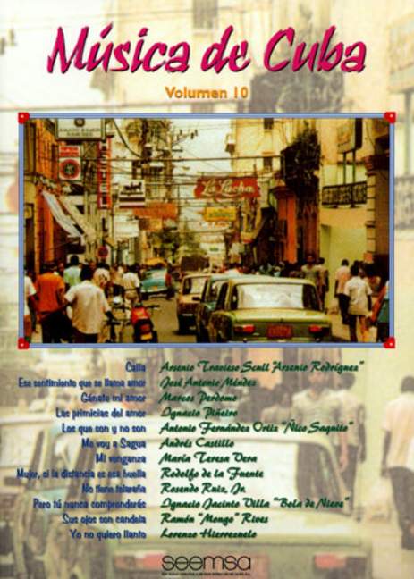 Music of Cuba Vol. 10, for piano with voice and Chords