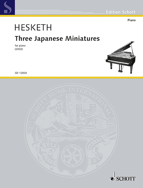 Three Japanese Miniatures, for piano, Score