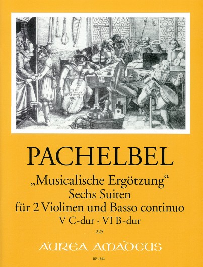 Musikalische Ergötzung Book 3, 6 Suites, for 2 violins and basso continuo, Score and parts