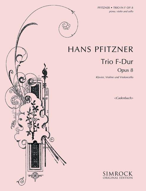 Klaviertrio op. 8, Reprint of the First Edition (1919), for Piano, Violin and Violoncello, Score and parts