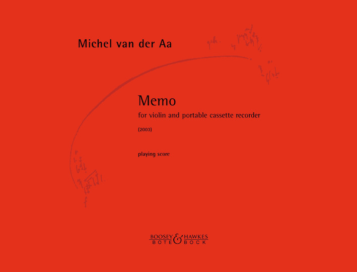 Memo, for violin with portable cassette recorder, Performing score