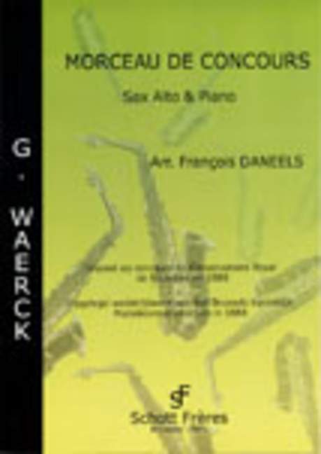 Morceau de concours, for alto saxophone and piano, Tune book