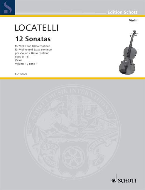 12 Sonatas op. 6/1-6, No. 1-6, for violin and basso continuo