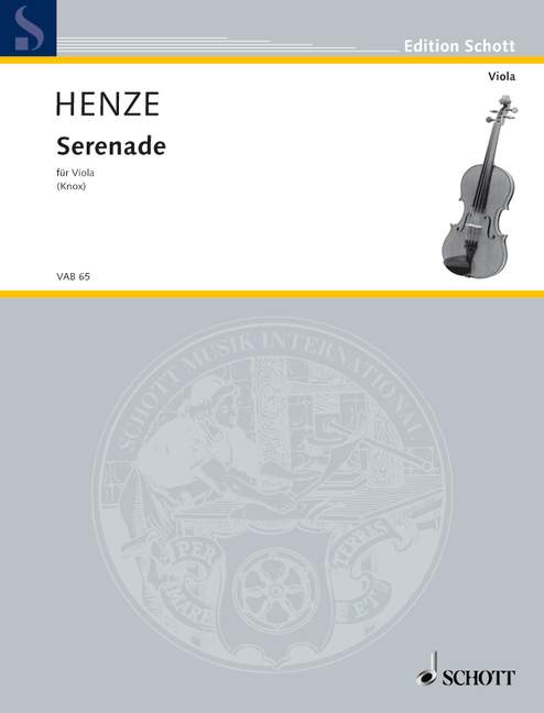 Serenade, for solo viola