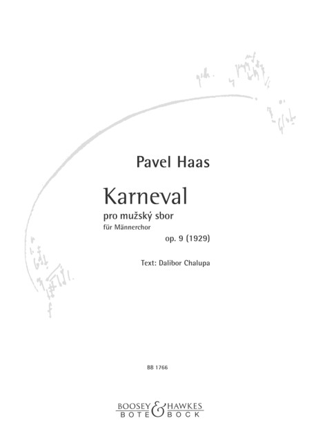 Carneval op. 9, for men's choir (TTBBB) a cappella, Choral score