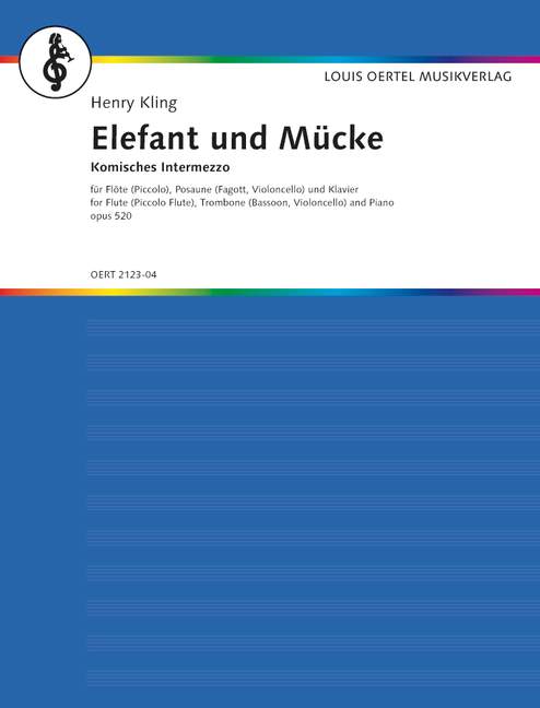 Elephant and Midge op. 520, Funny Intermezzo, for Piccolo flute (trumpet), trombone and piano