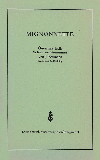 Mignonette, Overture facile, for mandoline-quartet