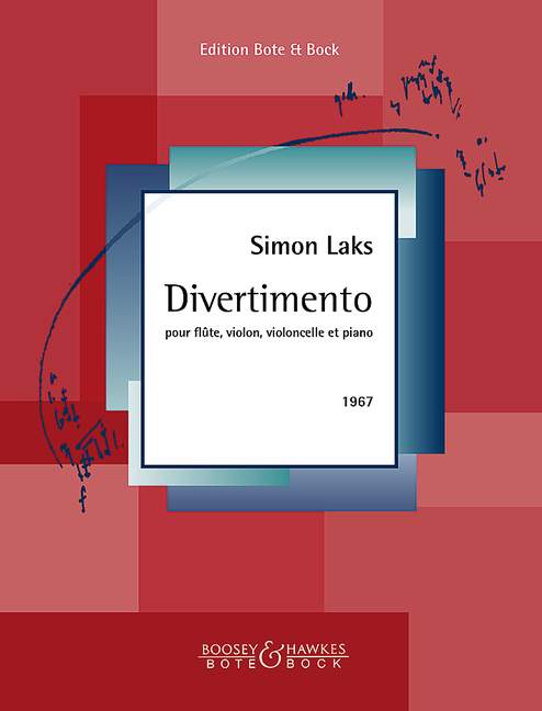 Divertimento, pour flute, violon, violoncelle et piano, Score and parts