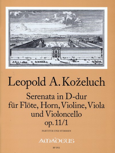 Serenata in D Major Op. 11/1 op. 11/1, for flute, horn, violin, viola and cello, Score and parts
