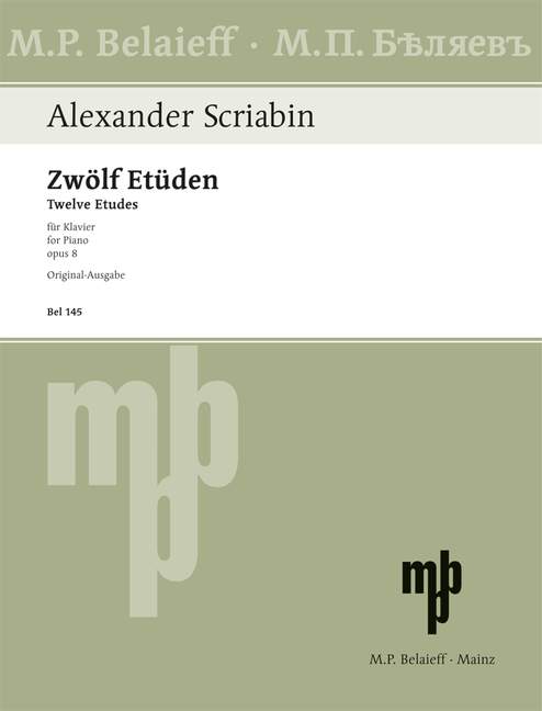 Twelve Etudes op. 8, for piano