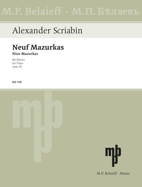 Nine Mazurkas op. 25, for piano