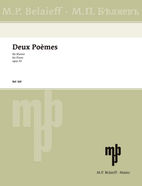 Two Poems op. 32, for piano