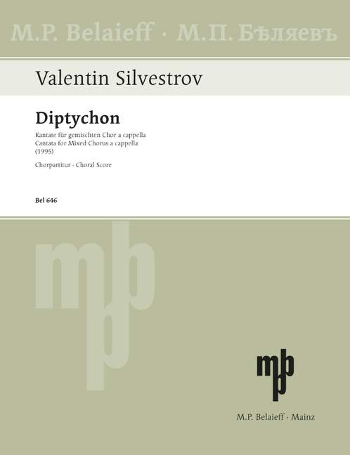 Diptychon, Cantata, for mixed chorus a cappella (SSAATTBB and Basso profundo), Choral score