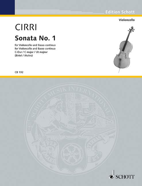 Sonata No. 1 C Major, for cello and basso continuo