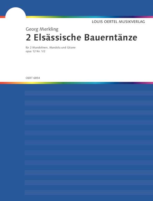 Zwei elsäßische Bauerntänze op. 12, for mandoline quartet, Set of parts