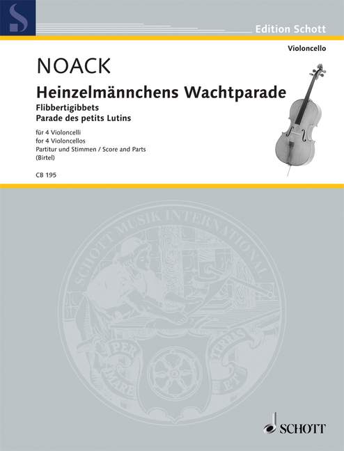 Flibbertigibbets op. 5, for 4 cellos, Score and parts