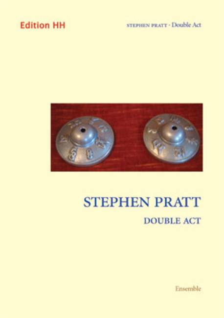 Double Act, for 6 antique cymbals, double bassoon, piano, harp, double bass, Score