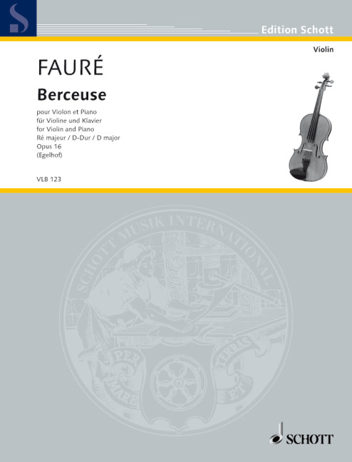 Berceuse op. 16, for violin and piano