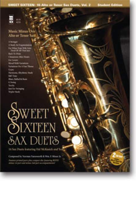 Sweet Sixteen Sax Duets, for 2 Saxophones (A/T), Edition with play-along