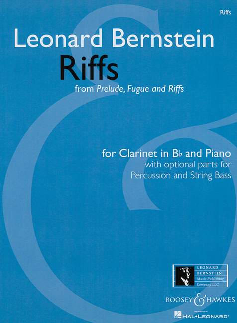 Riffs, from Prelude, Fugue and Riffs for Solo Clarinet and Jazz Ensemble, for clarinet and piano (percussion and double bass), Score and parts
