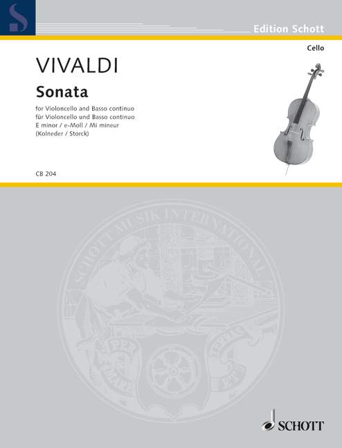 Sonata E minor, for cello and basso continuo