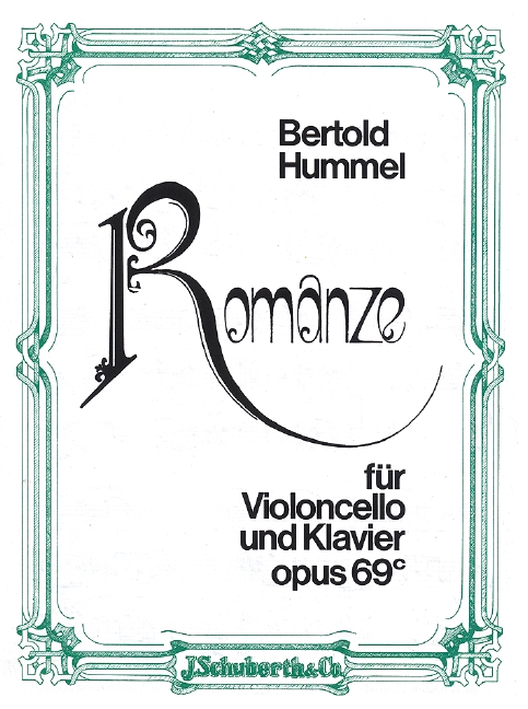 Romance op. 69c, for cello and piano
