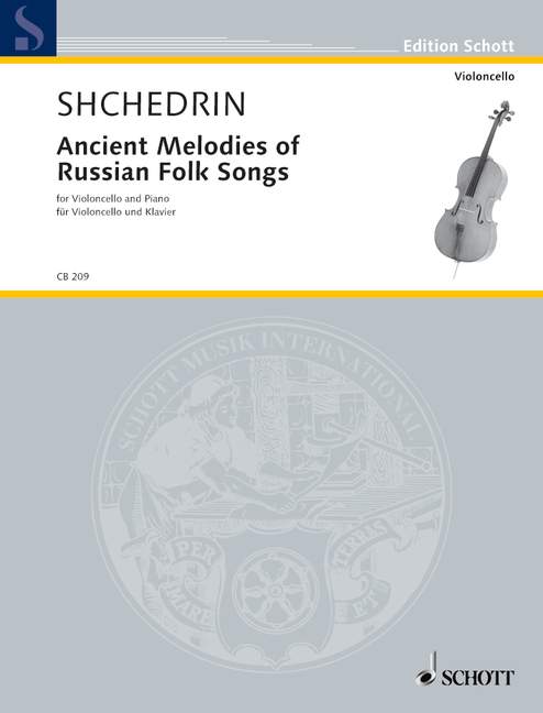 Ancient Melodies of Russian Folk Songs, (Melodies from Rimsky-Korsakov's anthology 100 Russian Folk Songs), for cello and piano