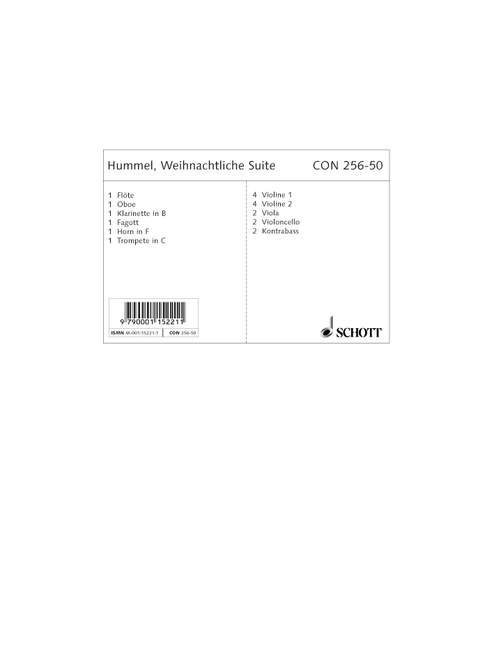 Christmas Suite op. 13b, for Chamber Orchestra, Set of parts