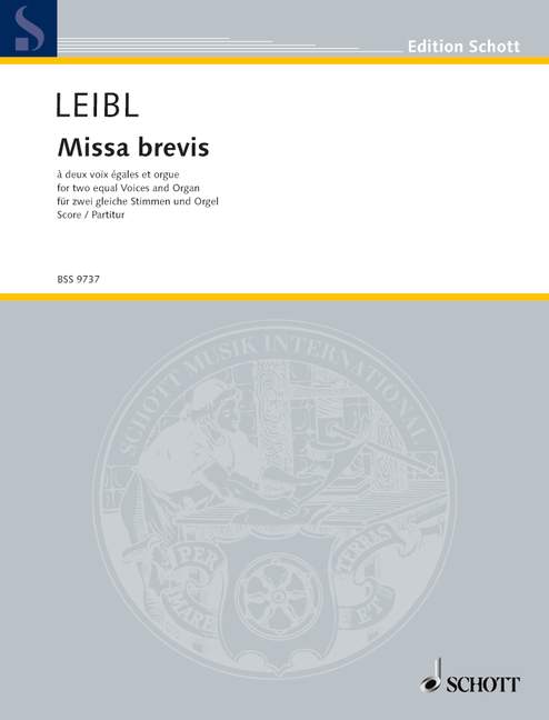 Missa brevis, for 2 equal voices and organ, Score