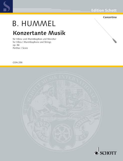 Konzertante Musik op. 86, for vibraphone and marimba (1 player) and strings, for vibraphone and marimba (1 player) and string orchestra, Score