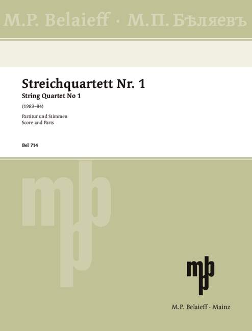String Quartet No 1, Score and parts
