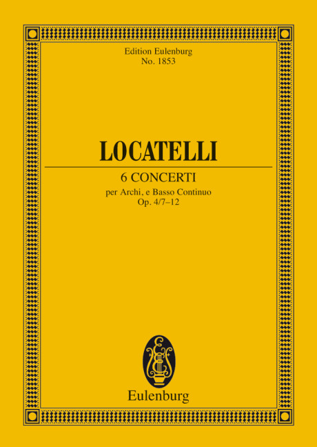 6 Concerti op. 4/7-12 Vol. 2, for strings and basso continuo, Study score