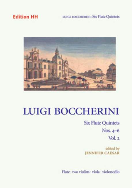 Flute Quintets Vol. 2, 6, for Flute, 2 violins, viola, cello, Score and parts