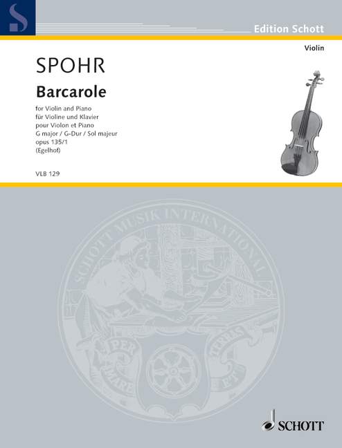 Barcarole op. 135/1, from: 6 Salon pieces, for violin and piano