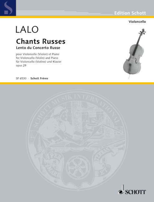 Chants Russes op. 29, Lento du Concerto Russe, for cello (violin) and piano
