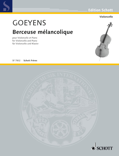 Berceuse mélancolique, for cello and piano