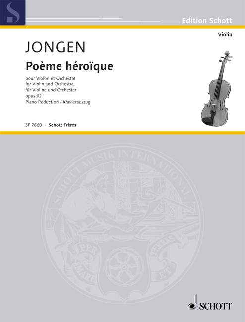 Poème héroïque op. 62, for violin and orchestra, Piano reduction