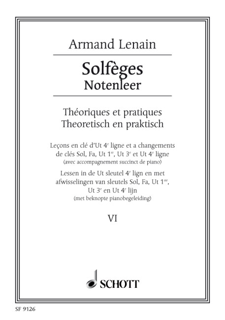 Solfèges Vol. 6, Theoriques et pratiiques, for voice and piano