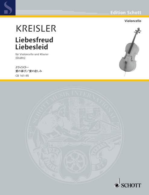 Liebesfreud - Liebesleid, Japanese Front Cover, for cello and piano