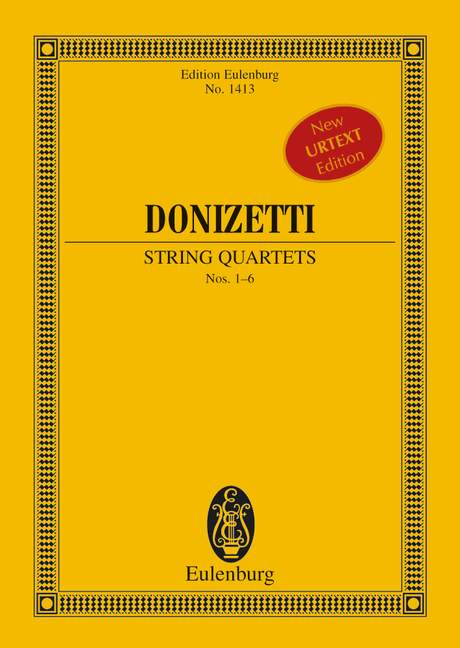 String Quartets, No. 1-6, for 2 violins, viola and cello, Study score