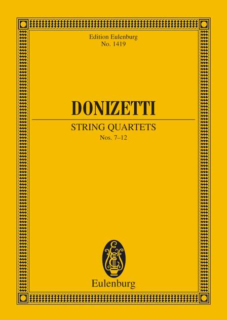 String Quartets, No. 7-12, for 2 violins, viola and cello, Study score