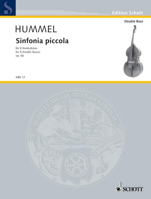 Sinfonia piccola op. 66, for 8 double basses, Score and parts