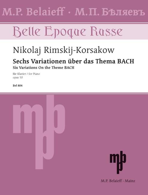 Six Variations on the theme B A C H op. 10, for piano