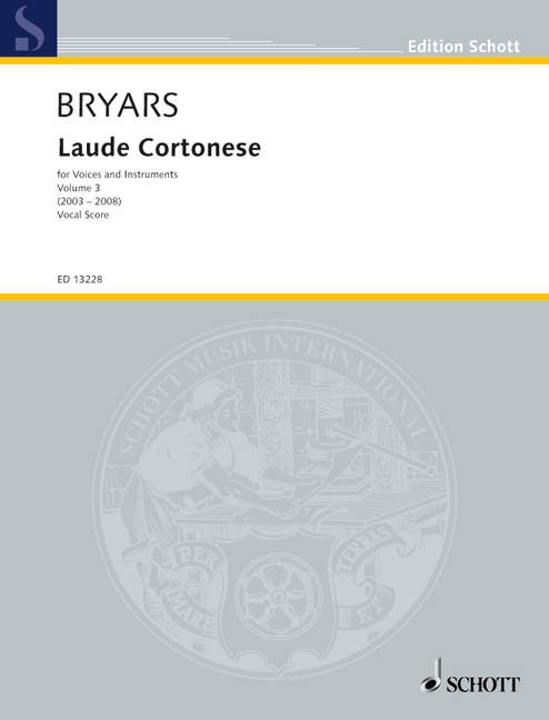 Laude Cortonese, for voices and instruments, Score