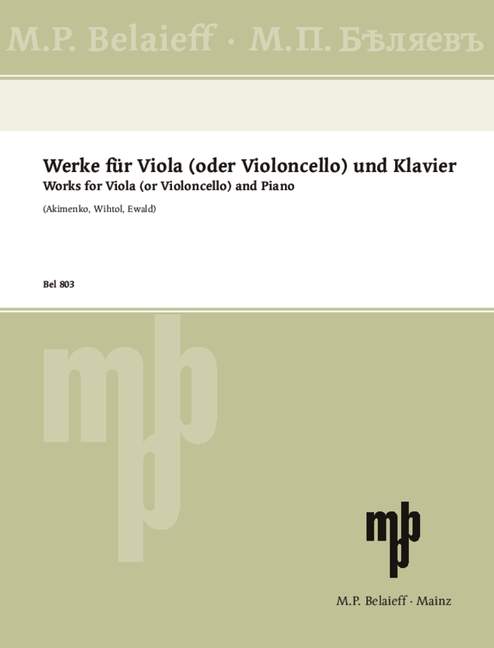 Works for Viola (or Cello) and Piano by Russian Composers