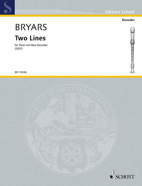 Two Lines, for tenor recorder and bass recorder
