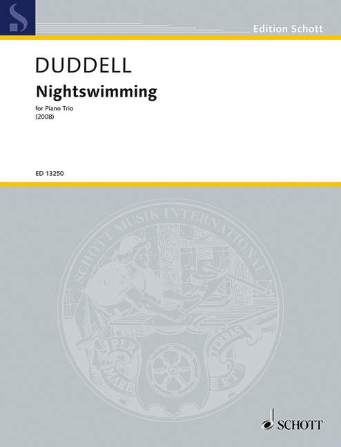 Nightswimming, for piano trio, Score and parts